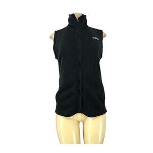 Patagonia Small Women's Better Sweater Vest Full Zip Outdoor Black 25887 2-7k